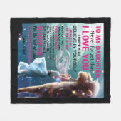 sentimentale Vater Daughter Wortart Fleecedecke (Vorderseite (Horizontal))