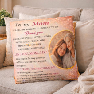 Sentimentales Geschenk für Mutter Kissen