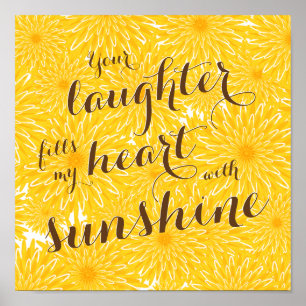 sentimentales Lachen füllt meine Herzleuchter Poster