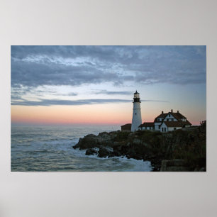 Sentinal bei Sunset, Portland Head Lighthouse Poster