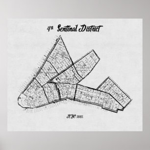 Sentinal District, NYC 1885 Poster