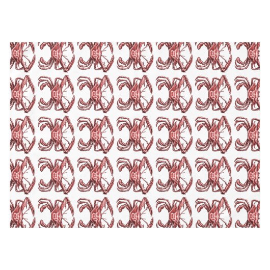 Sentinel Crab, Red Tablecloth Tischdecke (Vorderseite (Horizontal))