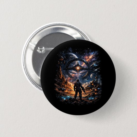 Sentinel of the Star Gate Button (Vorne & Hinten)