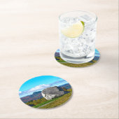 Sentinel Rock, Lake Willoughby, Vermont Runder Pappuntersetzer (Vor Ort)