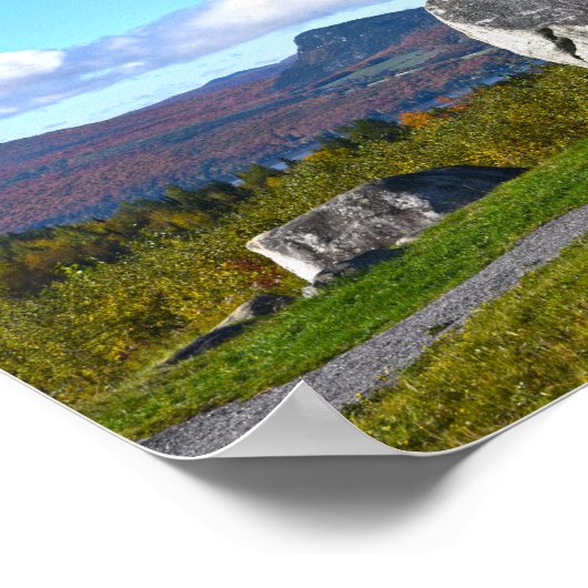 Sentinel Rock, Westmore, Vermont Poster (Ecke)