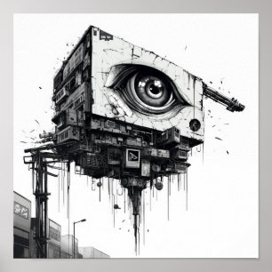 Sentinel von morgen: Künftige Überwachungskamera P Poster