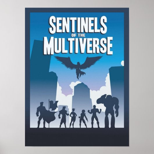 Sentinels des Multiverse-Board-Spiels Minimalistis Poster (Vorne)