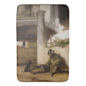 Sentry Guarding a Gate with his Pet Hund Badematte (Vorderseite Vertikal)