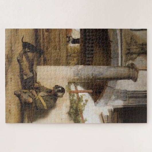 Sentry Guarding a Gate with his Pet Hund Puzzle (Horizontal)