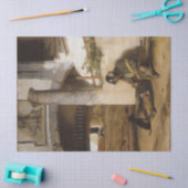 Sentry Guarding a Gate with his Pet Hund Seidenpapier (Basteln)