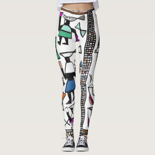 Senufo African Print Leggings (Vorderseite)