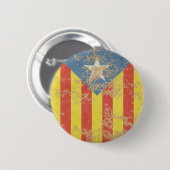 Senyera Estelada Blava Antiga Button (Vorne & Hinten)