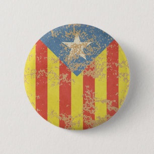 Senyera Estelada Blava Antiga Button