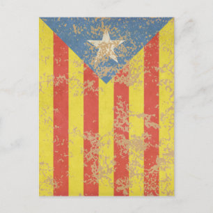 Senyera Estelada Blava Antiga Postkarte
