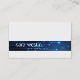SEO Consultant Blue Computer Circuits BusinessCard Visitenkarte