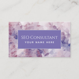 SEO Consultant Pink Lila Mosaik Muster Modern Visitenkarte