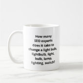 SEO-Expertenwitz Kaffeetasse (Links)