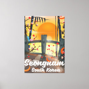 Seongnam Südkorea Reiseplakat Leinwanddruck