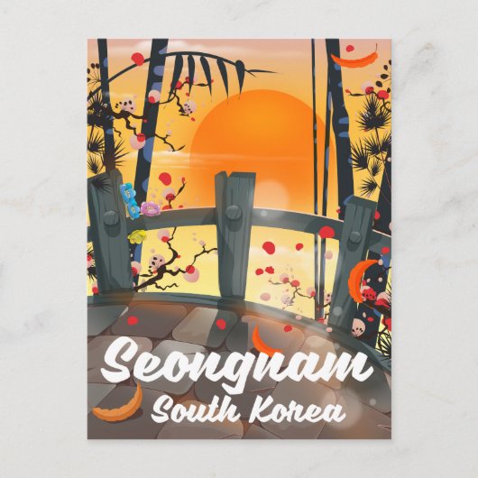 Seongnam Südkorea Reiseplakat Postkarte (Vorderseite)