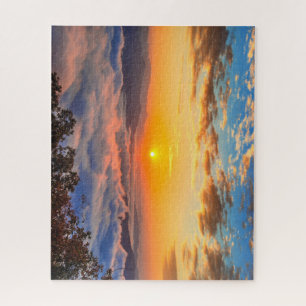 Seoraksan-Berge, von Nebel bei Sonnenaufgang bedec Puzzle