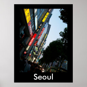 Seoul an der Dämmerung Poster