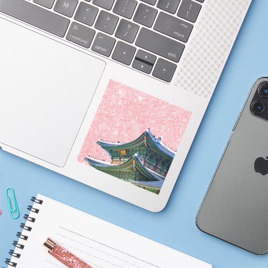 Seoul Aufkleber (Laptop mit iPhone)