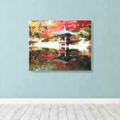 Seoul Autumn Japanese Garden Leinwanddruck (Insitu (Holzboden))
