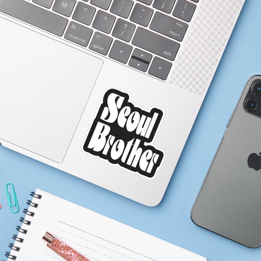 Seoul Brother Sticker (Laptop mit iPhone)