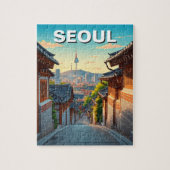 Seoul Bukchon Südkorea Sunset Puzzle (Vertikal)