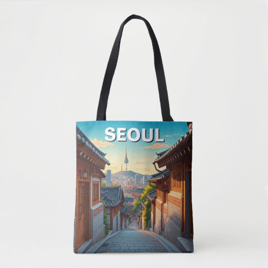 Seoul Bukchon Südkorea Sunset Tasche (Vorderseite)