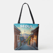Seoul Bukchon Südkorea Sunset Tasche (Rückseite)