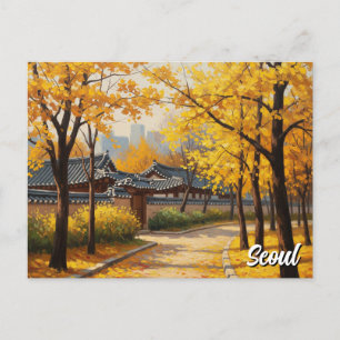Seoul Bukchon Südkorea Travel Postkarte