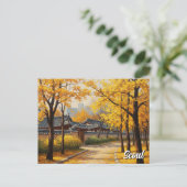 Seoul Bukchon Südkorea Travel Postkarte (Stehend Vorderseite)