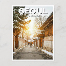 Seoul Bukchon Südkorea Winter Postkarte