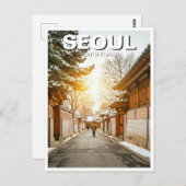 Seoul Bukchon Südkorea Winter Postkarte (Vorne/Hinten)