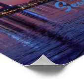 Seoul Capital of South Korea City Skyline Poster (Ecke)