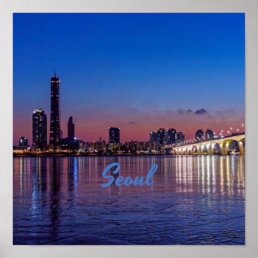 Seoul Capital of South Korea City Skyline Poster (Vorne)