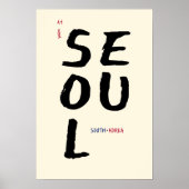 Seoul City Simple Koresch Poster (Vorne)