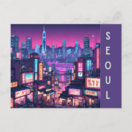 Seoul Cityscape: Städtische Schönheit in Korea Neo Postkarte