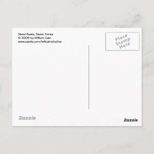 Seoul Eaves Postkarte (Rückseite)