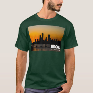 Seoul Han River Bridge und Yeouido Sunset T-Shirt
