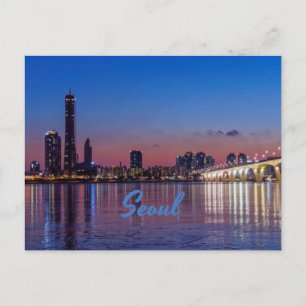 Seoul Hauptstadt South Korea City Skyline Postkarte