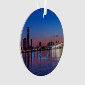Seoul Hauptstadt Südkoreas City Skyline Ornament (Vorderseite)