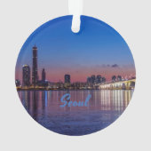 Seoul Hauptstadt Südkoreas City Skyline Ornament (Rückseite)
