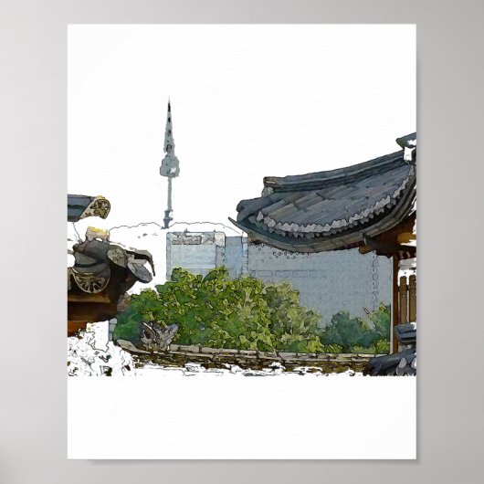 Seoul in Korea & Kultur Poster (Vorne)