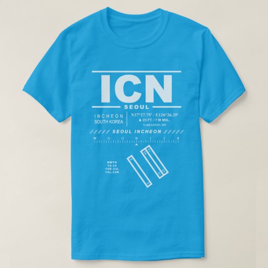 Seoul Incheon International Airport ICN T - Shirt (Design vorne)