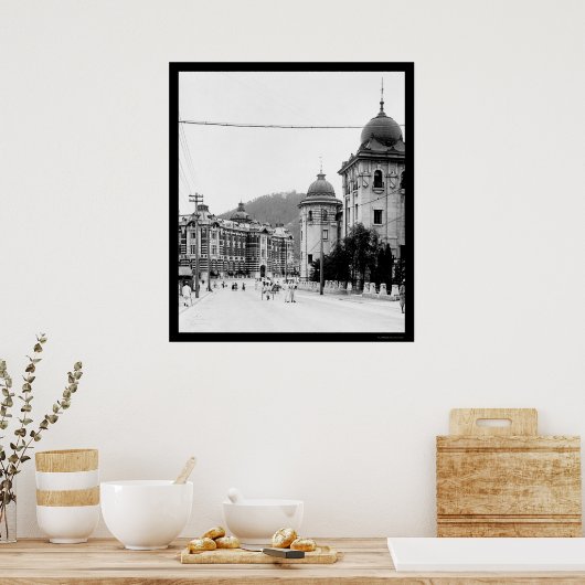 Seoul, Korea Street Scene 1912 Poster (Küche)