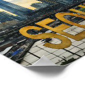 Seoul Korea Watercolor Poster (Ecke)