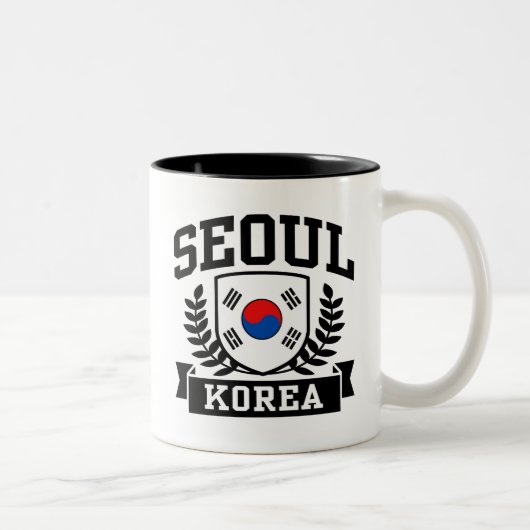 Seoul Korea Zweifarbige Tasse (Rechts)