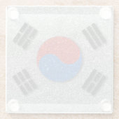 Seoul-Koreanische Flagge des südkoreanischen Glitz Glasuntersetzer (Rückseite)